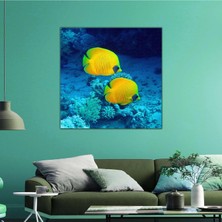 SML Tablo Sarı Balık Okyanus Deniz Doğa Hayvan Kanvas Tablo