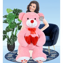 Özgüner Oyuncak 130 cm Çift Kalp Tutan Peluş Ayı