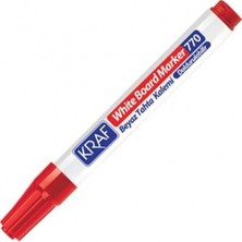 Kraf Beyaz Tahta Kalemi Doldurulabilir 770 Kırmızı 12'li