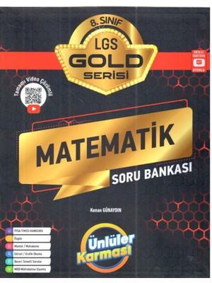 Ünlüler Yayınları 8.sınıf Gold Matematik Soru Bankası Hedef Yaş Grubu Öğrenciler İçin 1000 Sayfa