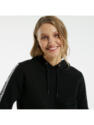 Nautica Kadın Siyah Kapüşonlu Sweatshirt 17K401T.0TB