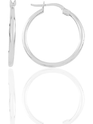 Söğütlü Silver Gümüş 25 mm Şarnel Halka Küpe