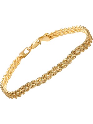 Bilezikci Sultan Örgüsü Taşsız Altın Bileklik