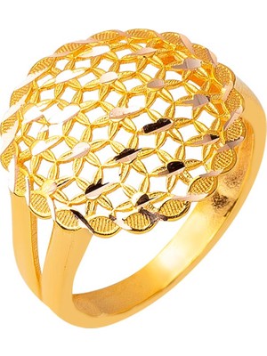 Bilezikci Yaşam Çiçeği 14 Ayar Altın Yüzük