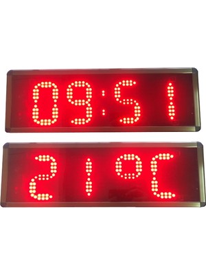 'Led Dijital Saat Termometre (Derece) Kasa Ölçüsü:16x50 cm