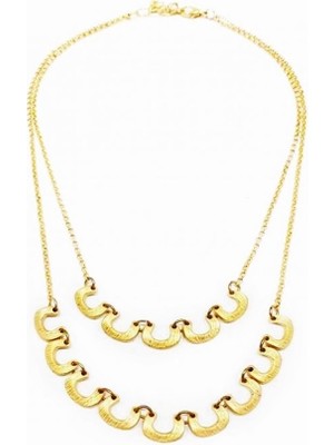 BijuStore Altın Kaplama Ikili Kadın Kolye