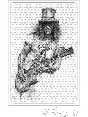 Baskı Dükkanı Guitarrista Slash Puzzle 240 Parça Yapboz