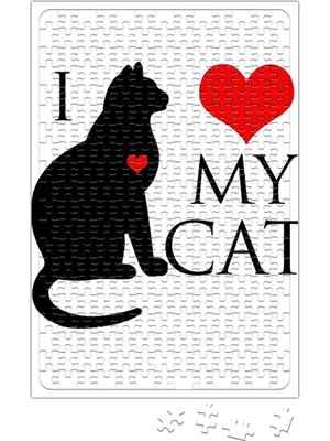 Baskı Dükkanı I Love My Cat Puzzle 240 Parça Yapboz