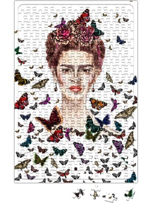 Baskı Dükkanı Frida Kahlo Kelebekler Puzzle 240 Parça Yapboz