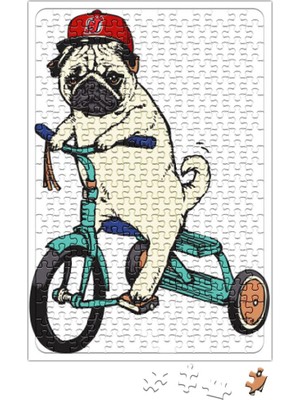 Baskı Dükkanı Pug Köpek 02 Puzzle 240 Parça Yapboz