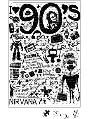 Baskı Dükkanı Nostalji 90 Lar Puzzle 240 Parça Yapboz