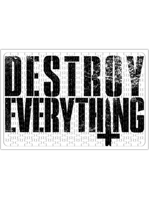 Baskı Dükkanı Destroy Everythıng Rammstein Puzzle 240 Parça Yapboz