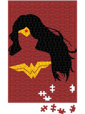 Baskı Dükkanı Quadro Mulher Maravilha Minimalista Puzzle 240 Parça Yapboz