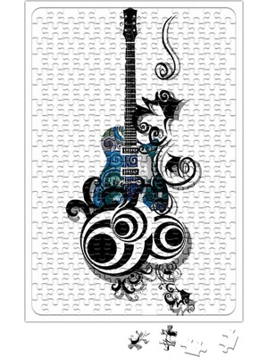 Baskı Dükkanı Love Guitar Fantastik Gitar Puzzle 240 Parça Yapboz