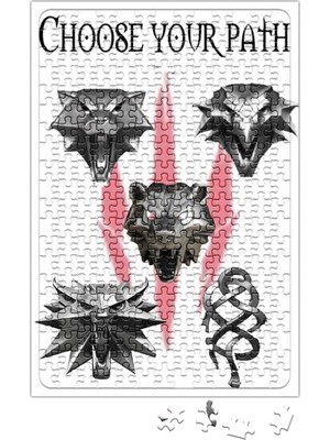 Baskı Dükkanı Medalhas Das Escolas The Witcher 3 Puzzle 240 Parça Yapboz