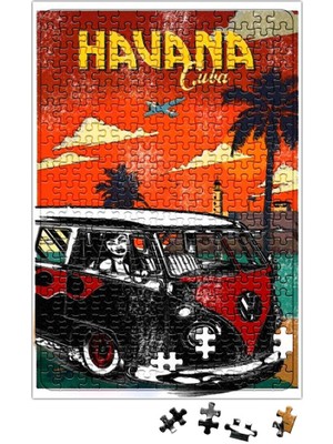 Baskı Dükkanı Volkswagen Kombi Havana Puzzle 240 Parça Yapboz