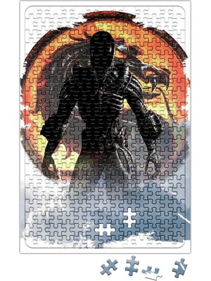 Baskı Dükkanı Alien Mortal Kombat Gamer Games Puzzle 240 Parça Yapboz