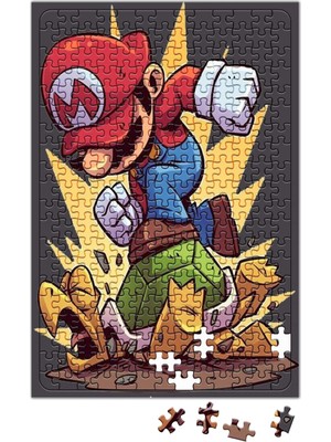 Baskı Dükkanı Süper Mario Supermen Puzzle 240 Parça Yapboz