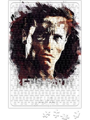 Baskı Dükkanı John Matrix Commando Arnold Schwarzenegger Puzzle