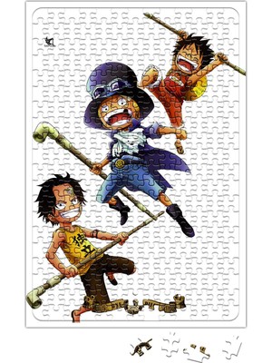 Baskı Dükkanı One Piece Ace Sabo Luffy Puzzle 240 Parça Yapboz