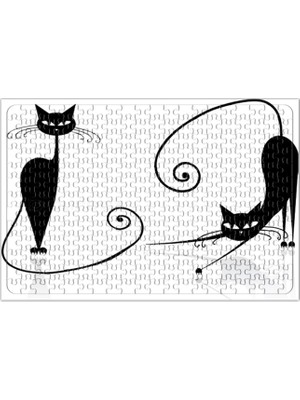 Baskı Dükkanı Kara Kediler Puzzle 240 Parça Yapboz