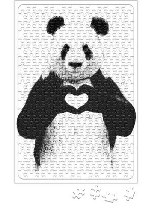 Baskı Dükkanı Panda Puzzle 240 Parça Yapboz