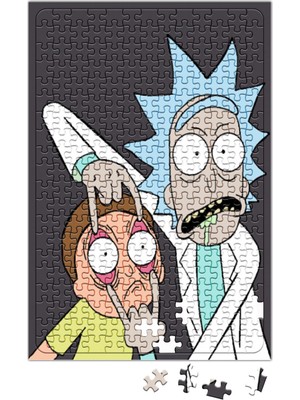 Baskı Dükkanı Rick And Morthy Look Puzzle 240 Parça Yapboz