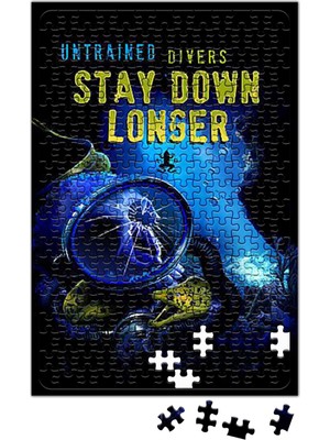 Baskı Dükkanı Diving Dalgıç Puzzle 240 Parça Yapboz