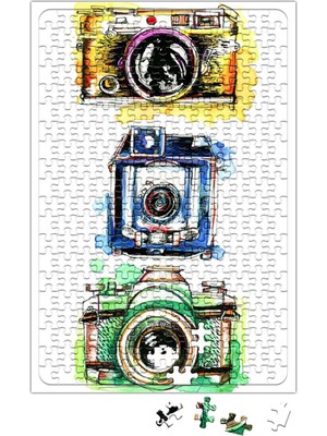 Baskı Dükkanı Watercolor Camera Puzzle 240 Parça Yapboz