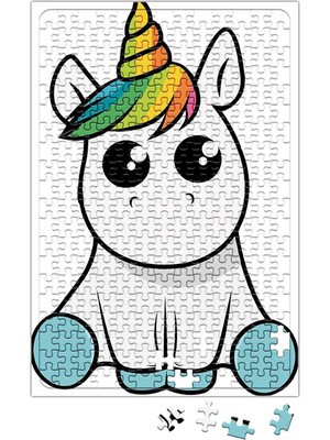 Baskı Dükkanı Bebek Unicorn Puzzle 240 Parça Yapboz