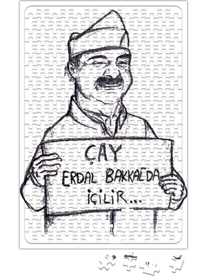 Baskı Dükkanı Çay Erdal Bakkalda Içilir Puzzle 240 Parça Yapboz