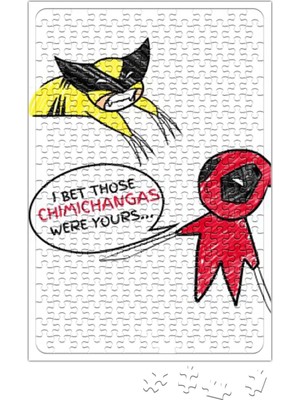 Baskı Dükkanı Deadpool Wolverine Marvel Puzzle 240 Parça Yapboz