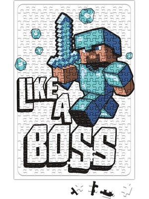 Baskı Dükkanı Minecraft Like A Boss Puzzle 240 Parça Yapboz