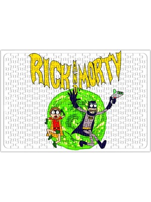 Baskı Dükkanı Rick E Morty Versao Batman Robin Puzzle 240 Parça Yapboz