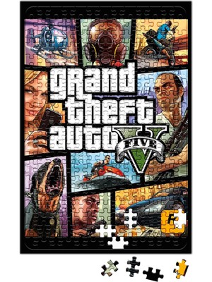Baskı Dükkanı Grand Theft Auto 5 Gta V Puzzle 240 Parça Yapboz