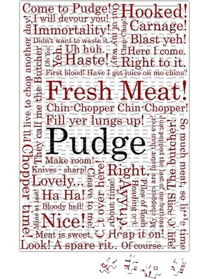 Baskı Dükkanı Dota 2 Pudge Typography Pudge Puzzle 240 Parça Yapboz