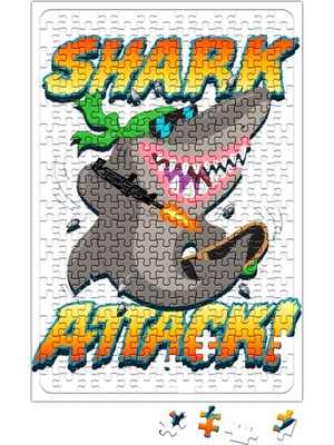 Baskı Dükkanı Shark Attack Puzzle 240 Parça Yapboz