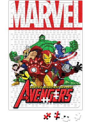 Baskı Dükkanı Marvel Avengers Puzzle 240 Parça Yapboz