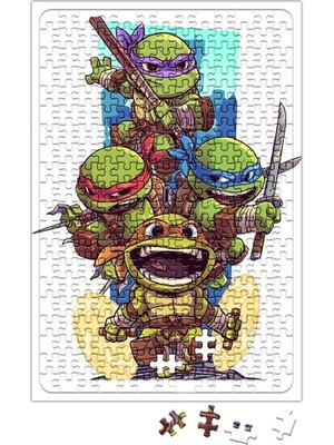 Baskı Dükkanı Ninja Turtles Ninja Kaplubağalar Puzzle 240 Parça Yapboz