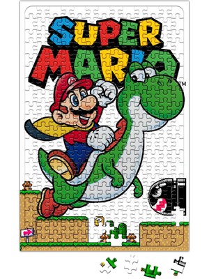 Baskı Dükkanı Süper Mario E Yoshi Puzzle 240 Parça Yapboz