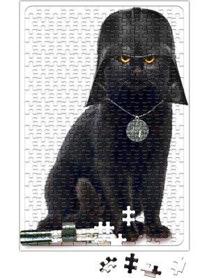 Baskı Dükkanı Kedi Star Wars Cat Vader Puzzle 240 Parça Yapboz