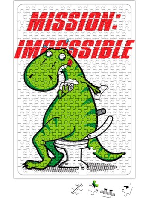 Baskı Dükkanı Dinosaur Dinazor Mission Impossible Puzzle 240 Parça Yapboz
