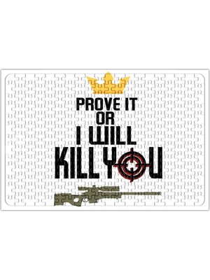 Baskı Dükkanı I Will Kill You Puzzle 240 Parça Yapboz