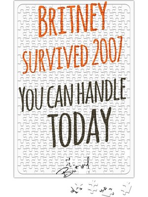 Baskı Dükkanı Britney Survived 2007 Puzzle 240 Parça Yapboz