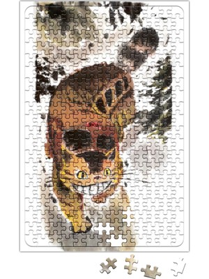 Baskı Dükkanı Totoro Cat Bus In The Forest Puzzle 240 Parça Yapboz