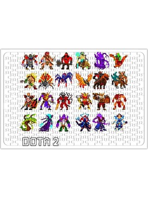 Baskı Dükkanı Dota 8bits Puzzle 240 Parça Yapboz