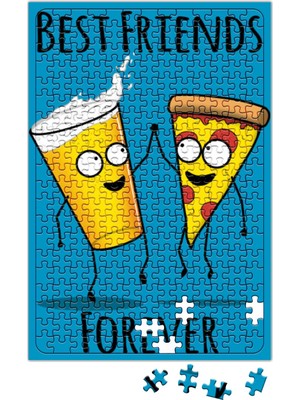 Baskı Dükkanı Pizza And Beer Puzzle 240 Parça Yapboz