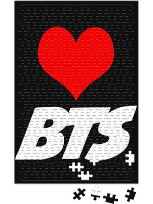 Baskı Dükkanı I Love Bts Puzzle 240 Parça Yapboz