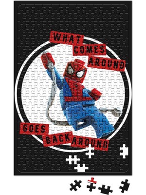Baskı Dükkanı Spidey What Comes Around Lyric Featuring Spiderman Puzzle