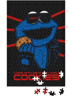 Baskı Dükkanı Cookie Monster The Cookienator Puzzle 240 Parça Yapboz